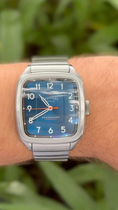 TikTok video still: Wanted to show off a classic one from Trafford Watch Co, the Crossroads Bluebonnet Season 1.